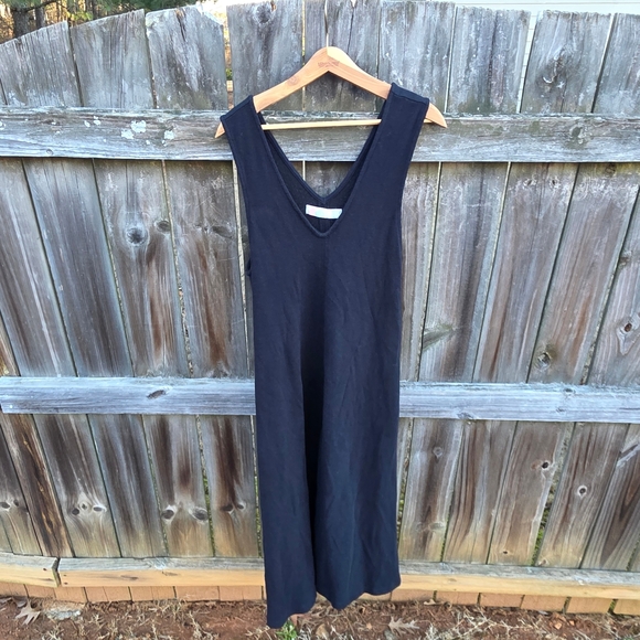 Free People FP Beach Black Knit Maxi Dress Small Oversized A-Line Sleeveless - Picture 3 of 16